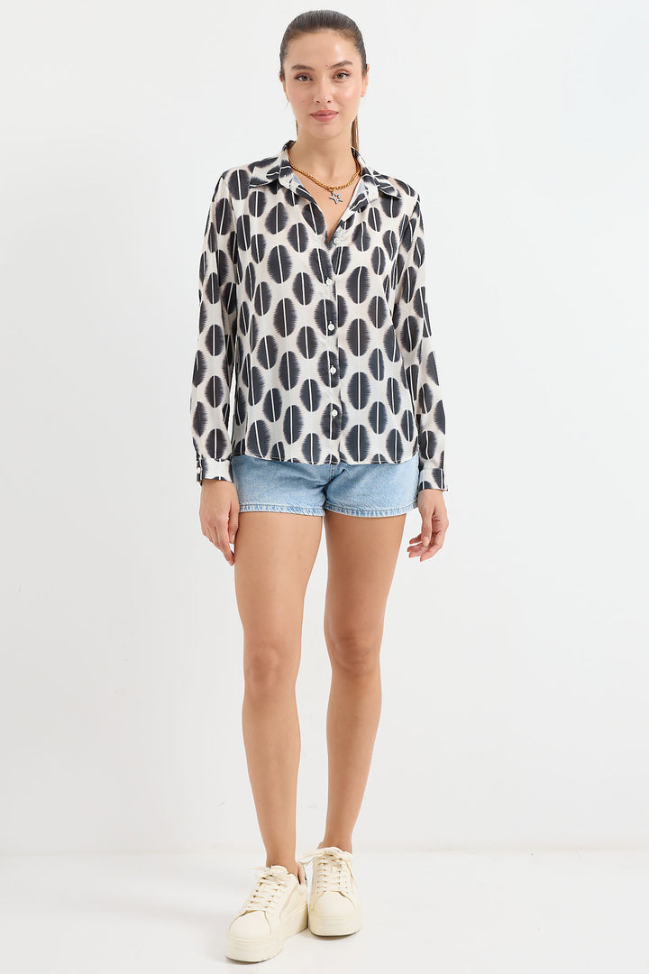Bigdart 3964 Chemise en Satin Légèrement Détendue - Noir