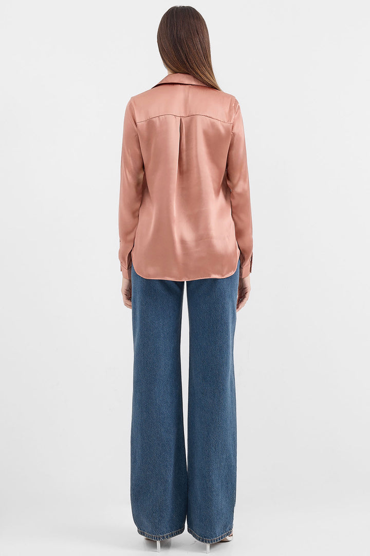 Bigdart 3964 Chemise en Satin Légère - camel