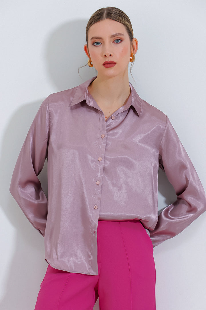 Bigdart Chemise Satin Légère 3964 - Vieux rose