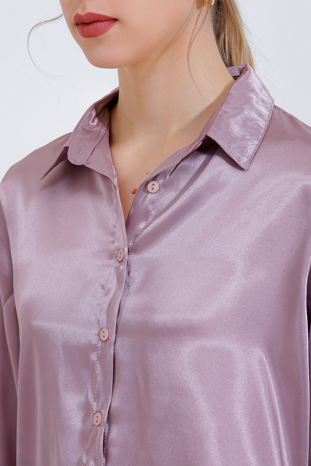 Bigdart Chemise Satin Légère 3964 - Vieux rose