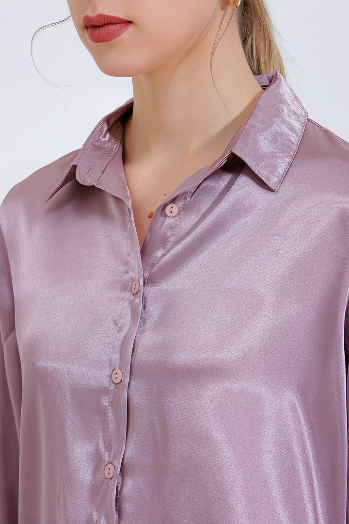Bigdart Chemise Satin Légère 3964 - Vieux rose