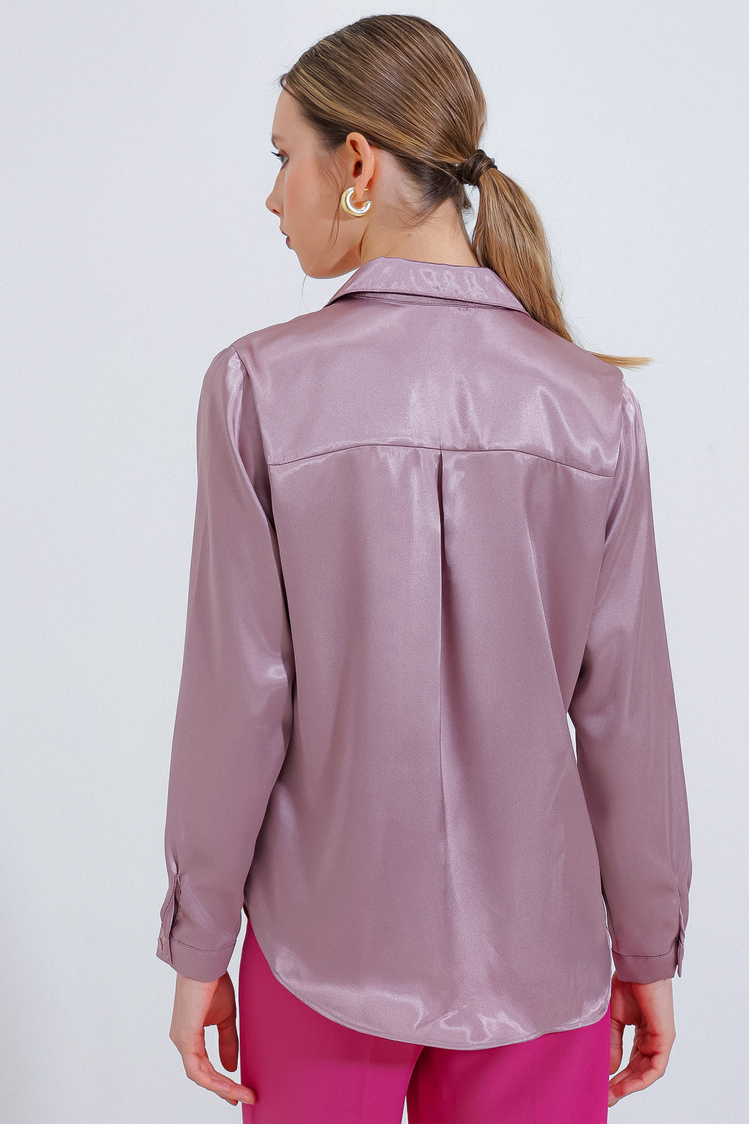 Bigdart Chemise Satin Légère 3964 - Vieux rose