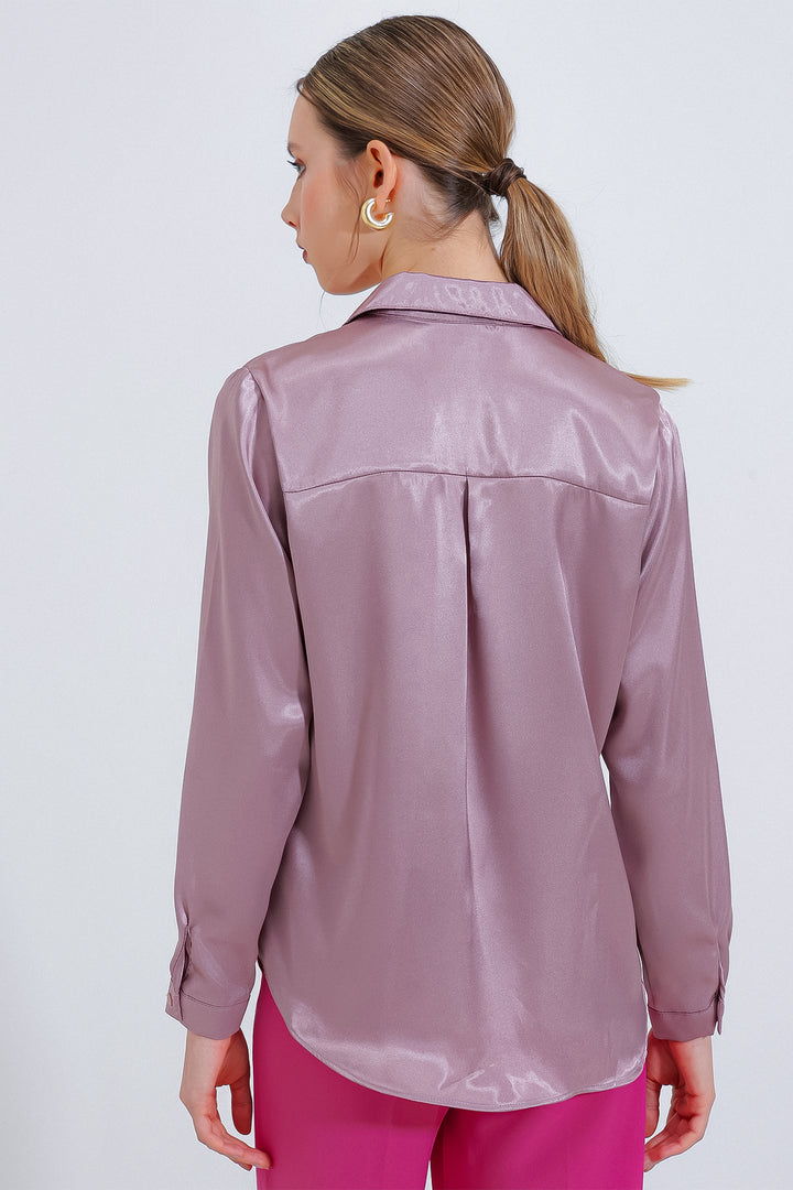 Bigdart Chemise Satin Légère 3964 - Vieux rose