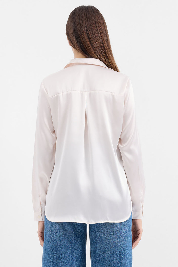 Bigdart 3964 Chemise en Satin Légère - Crème