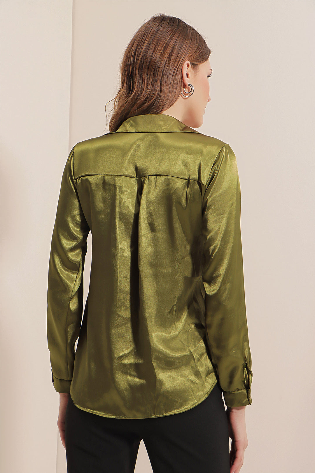 Bigdart 3964 Chemise Satin Légère - Vert Foncé