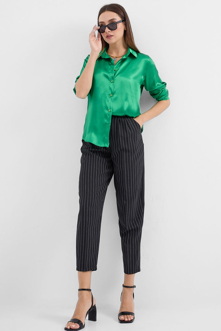 Bigdart 3964 Chemise en Satin Légère et Détendue - Vert