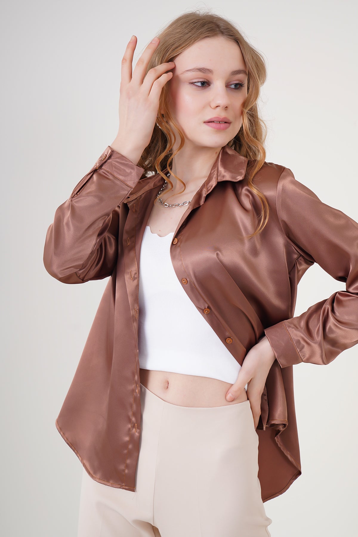 bigdart chemise bronzer femme