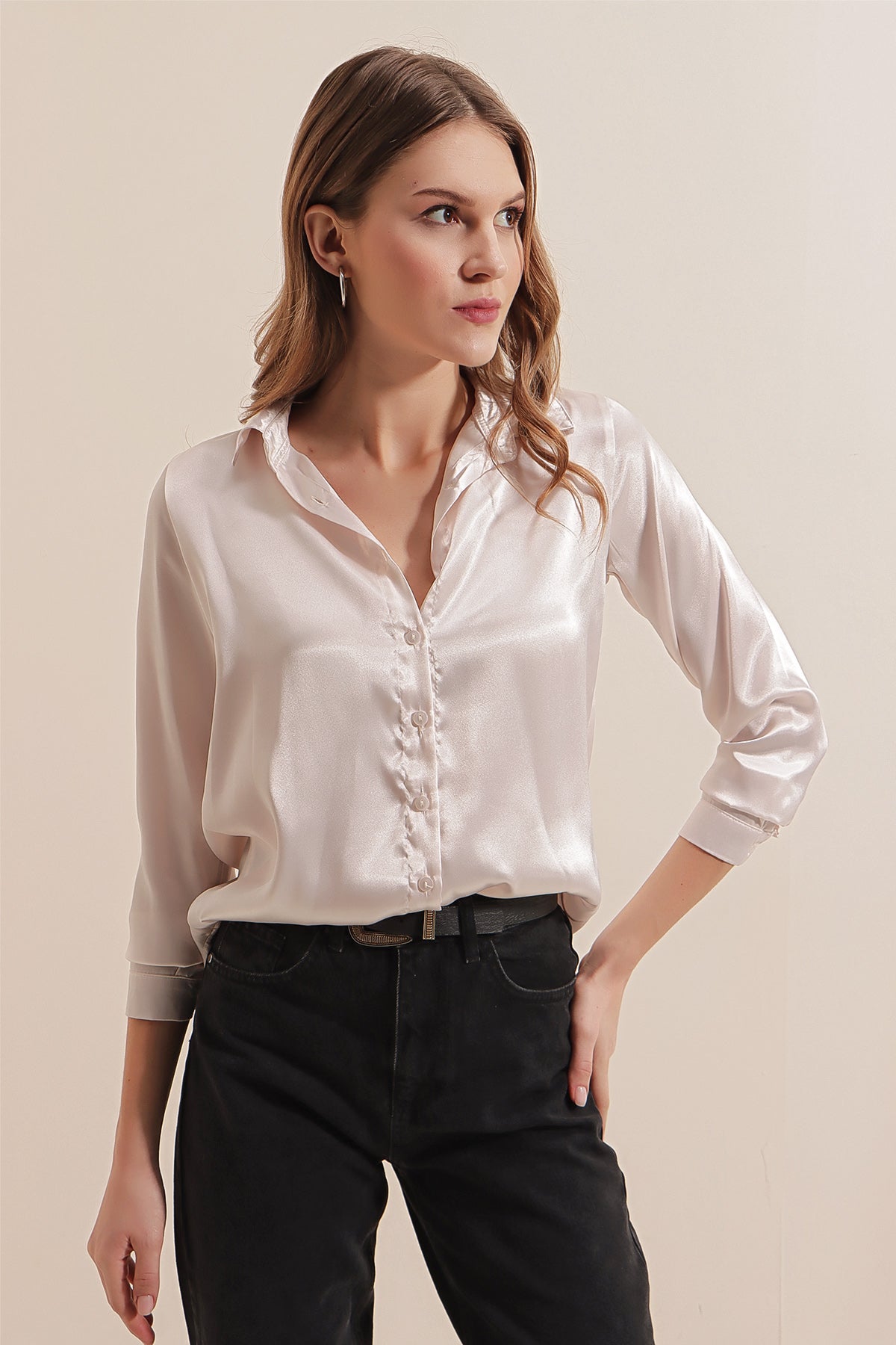 bigdart chemise couleur crème femme