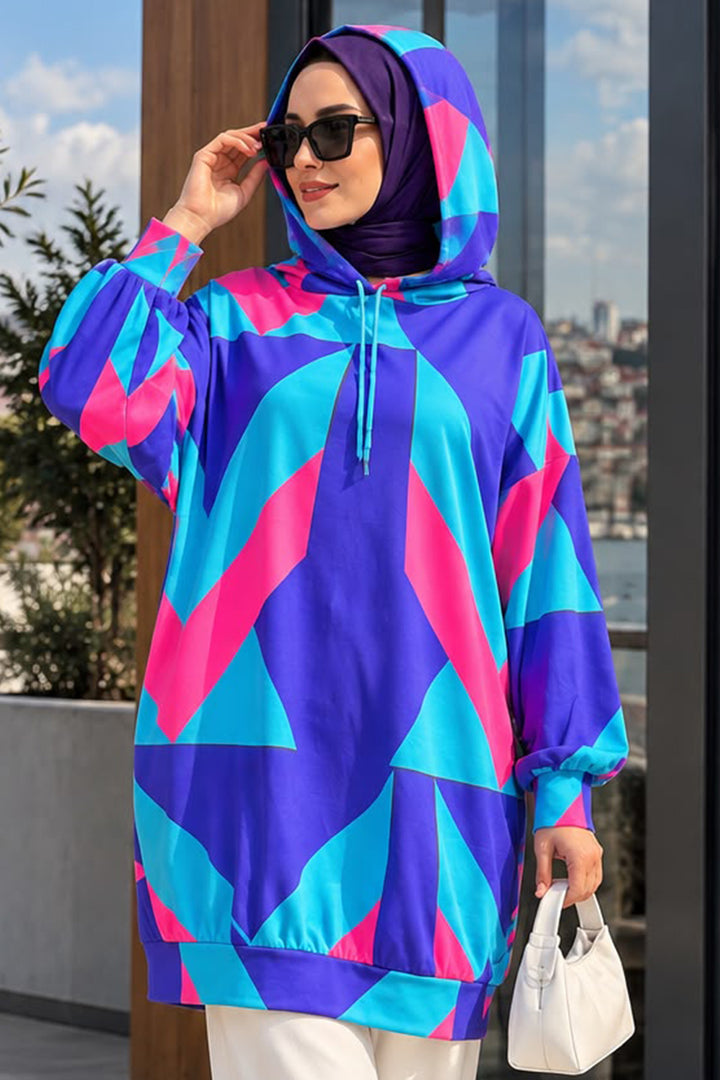 Bigdart 4125 Oversized Sweatshirt Dress - Royal Blue