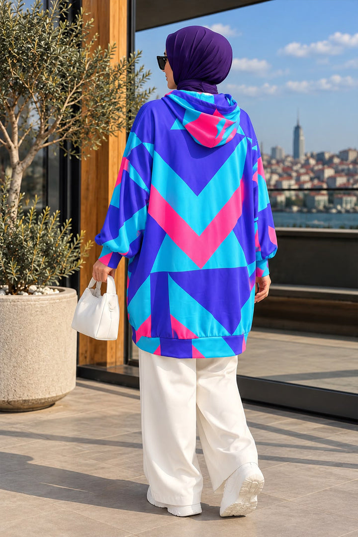 Bigdart 4125 Oversized Sweatshirt Dress - Royal Blue