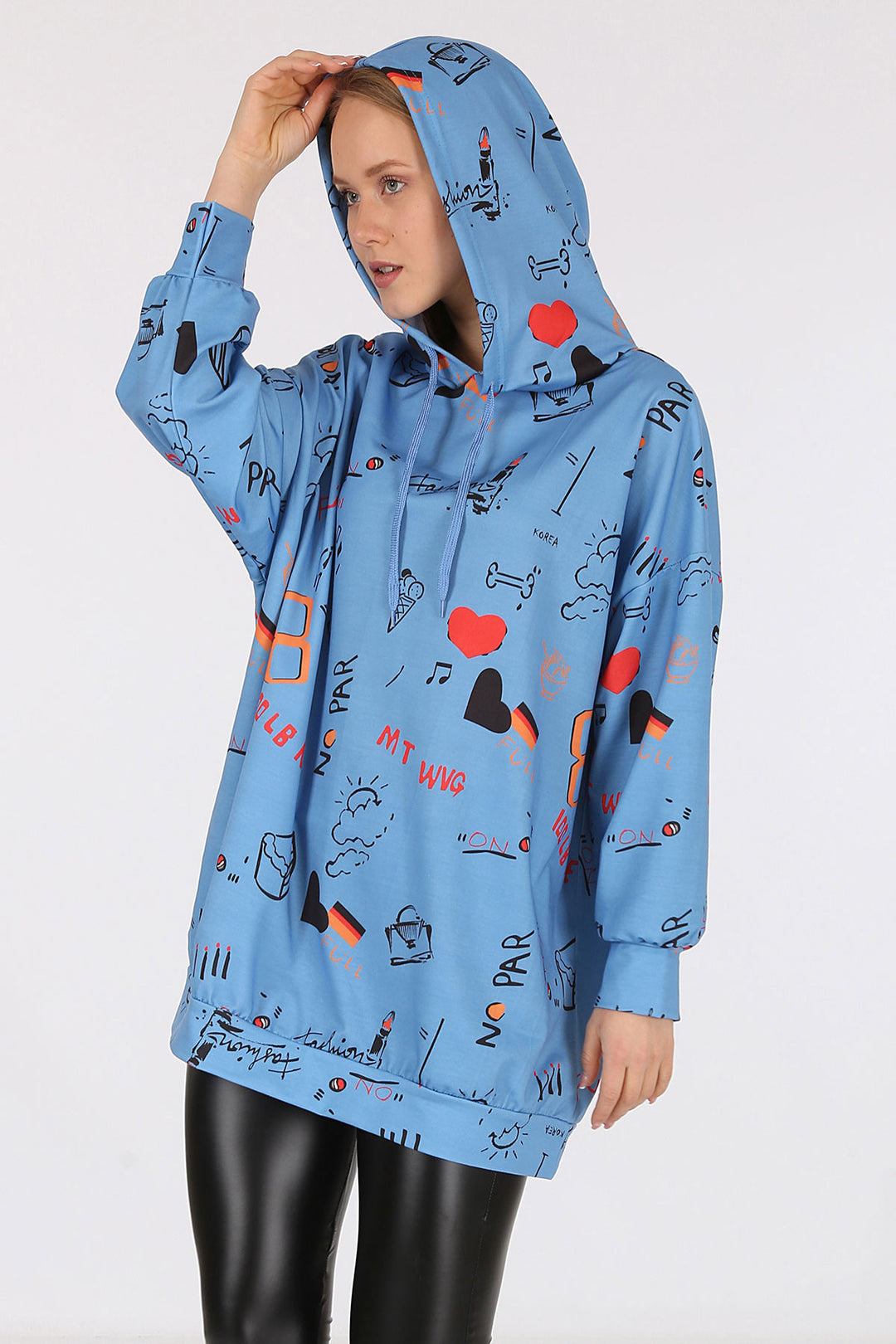 Bigdart 4289 Sweatshirt Oversize à Capuche - Indigo