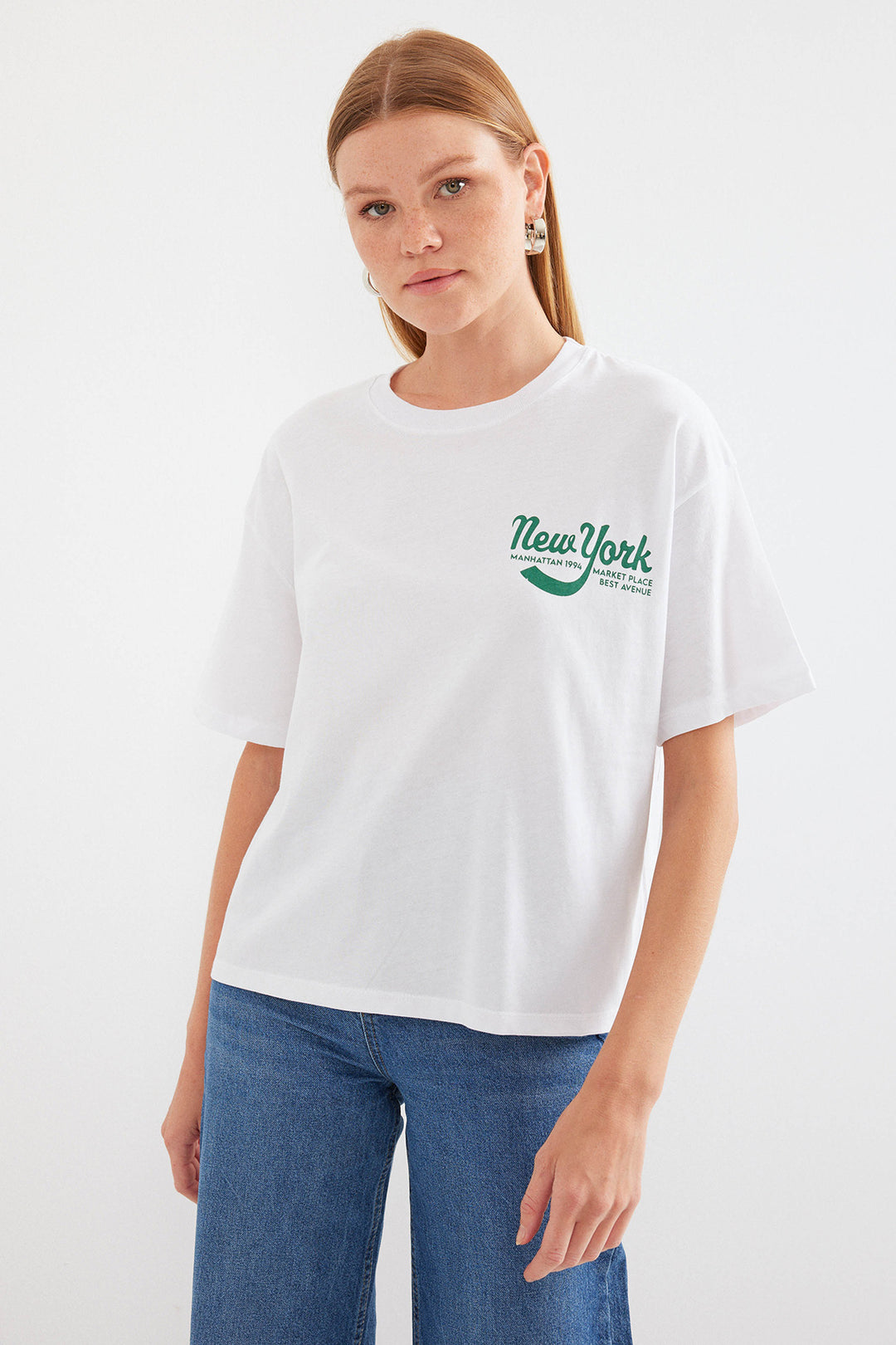 Bigdart T-shirt basique imprimé 4318 - Blanc