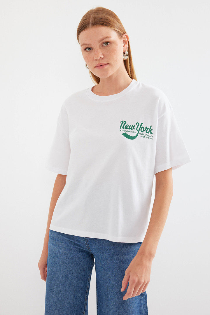 Bigdart T-shirt basique imprimé 4318 - Blanc