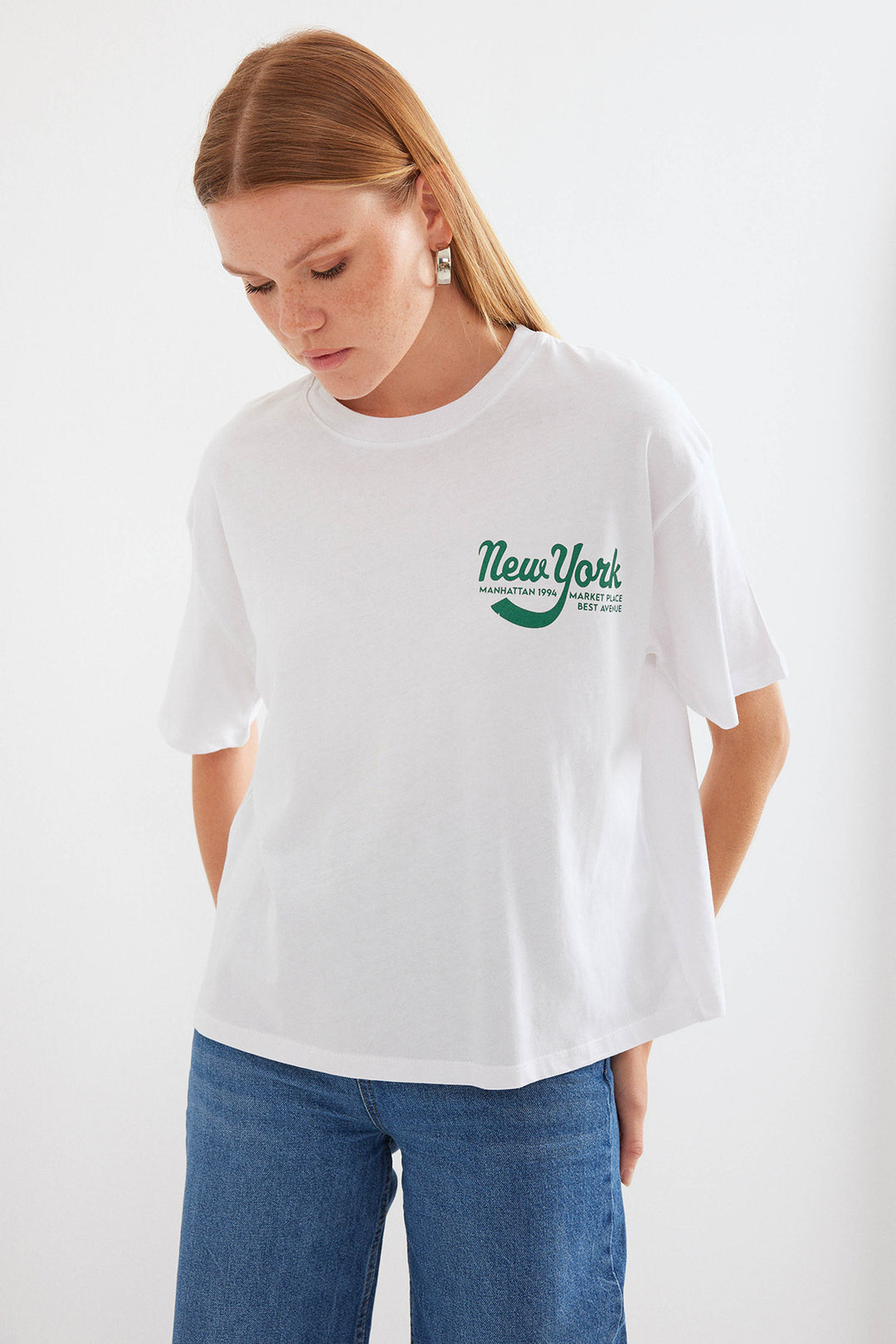 Bigdart T-shirt basique imprimé 4318 - Blanc