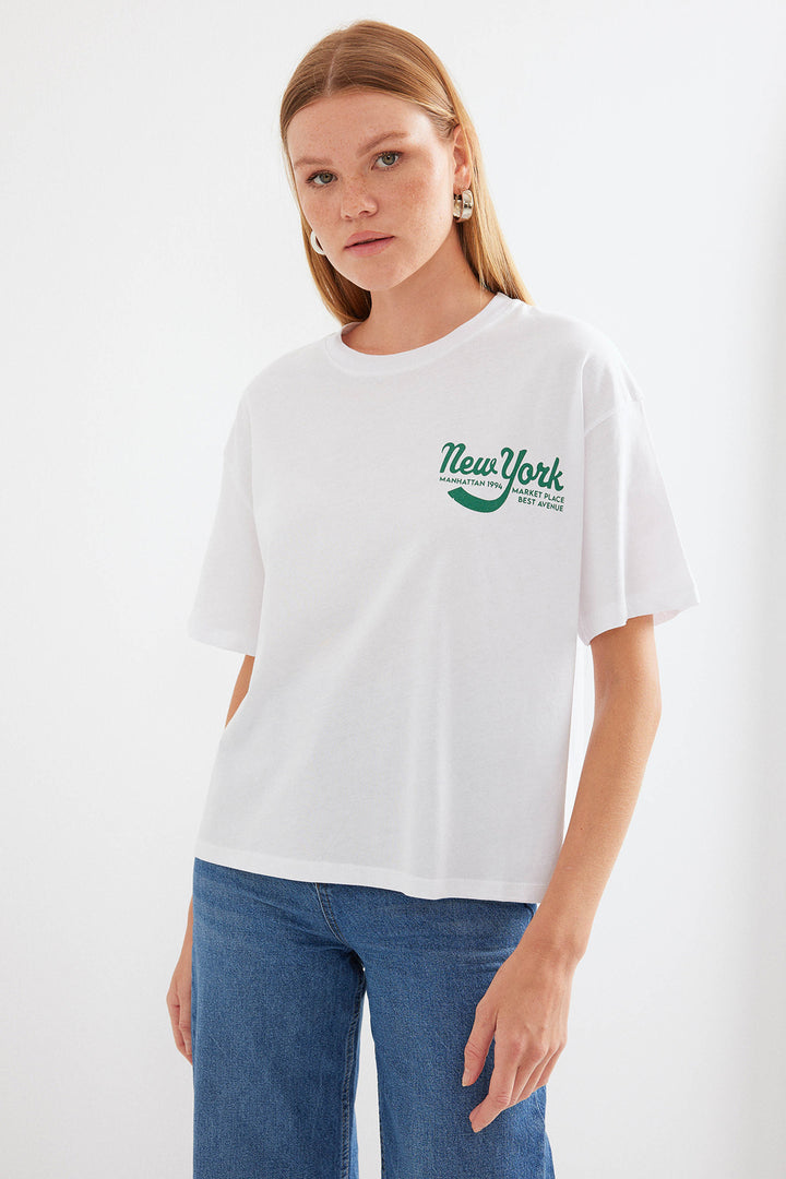 Bigdart T-shirt basique imprimé 4318 - Blanc