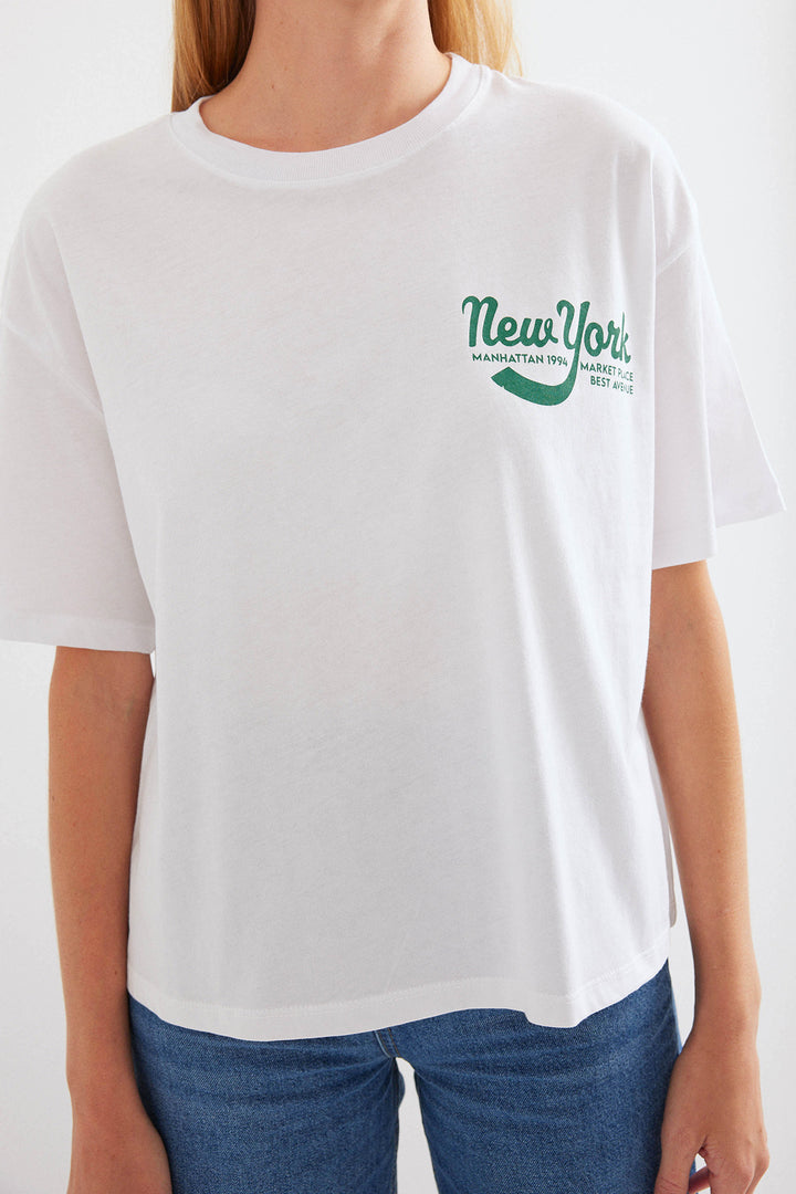 Bigdart T-shirt basique imprimé 4318 - Blanc