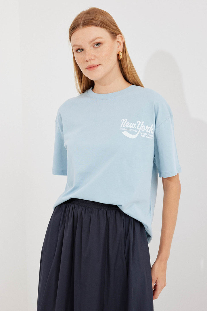 Bigdart T-shirt basique imprimé 4318 - Bleu