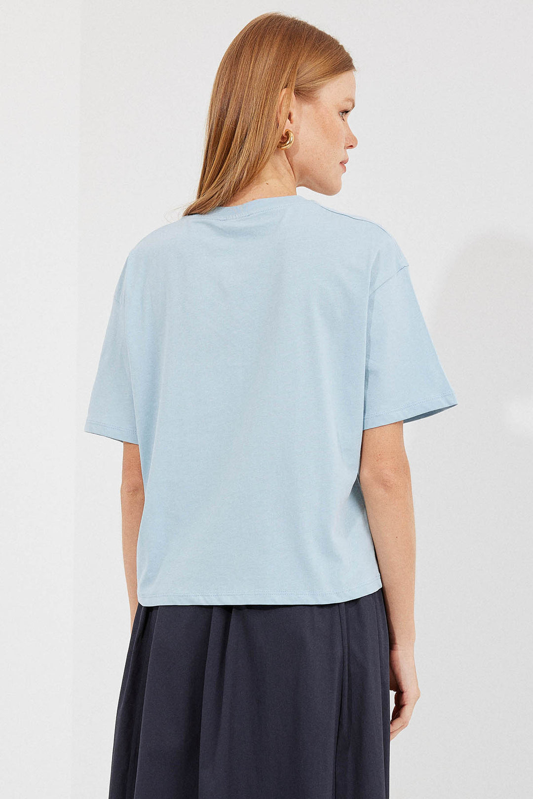 Bigdart T-shirt basique imprimé 4318 - Bleu