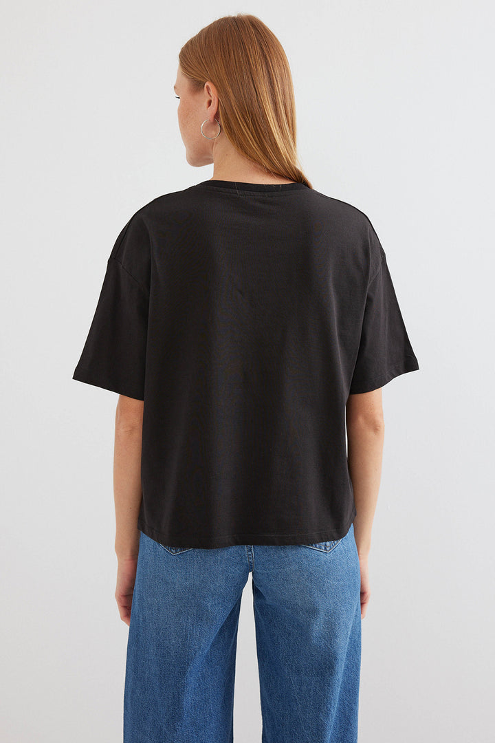 Bigdart T-shirt basique imprimé 4318 - Noir