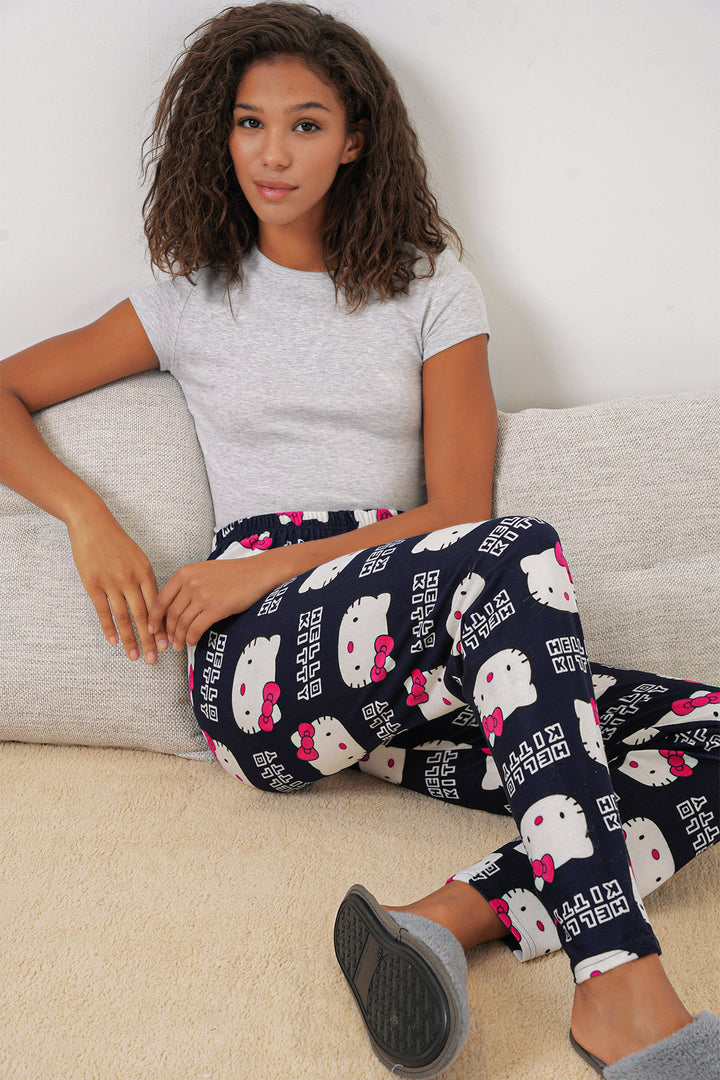 Bigdart 4323 Bas de pyjama à motifs - Bleu marine