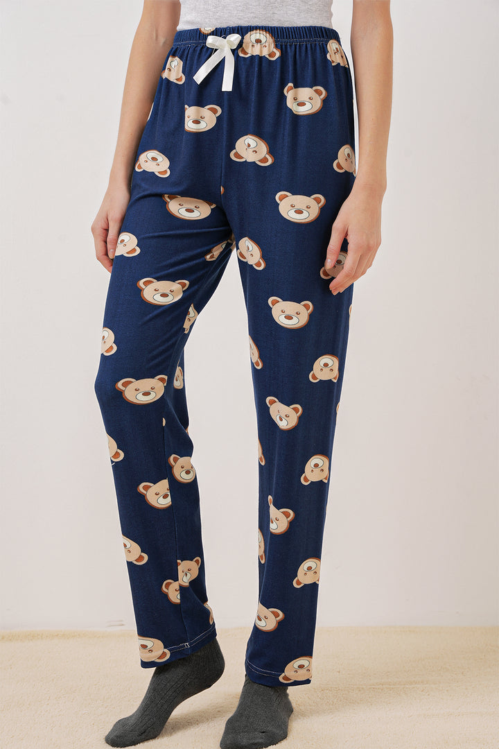 Bigdart 4323 Bas de pyjama à motifs - Bleu marine
