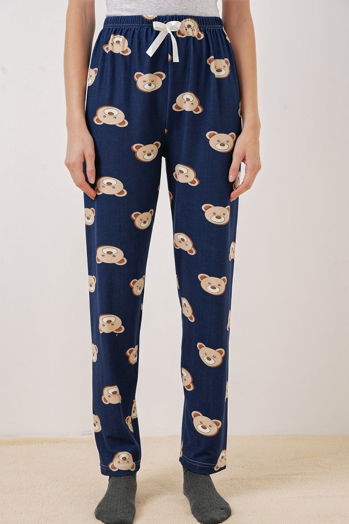 Bigdart 4323 Bas de pyjama à motifs - Bleu marine