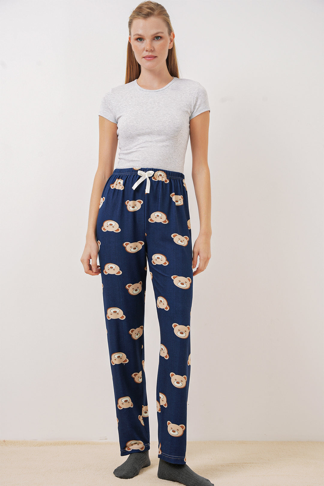 Bigdart 4323 Bas de pyjama à motifs - Bleu marine