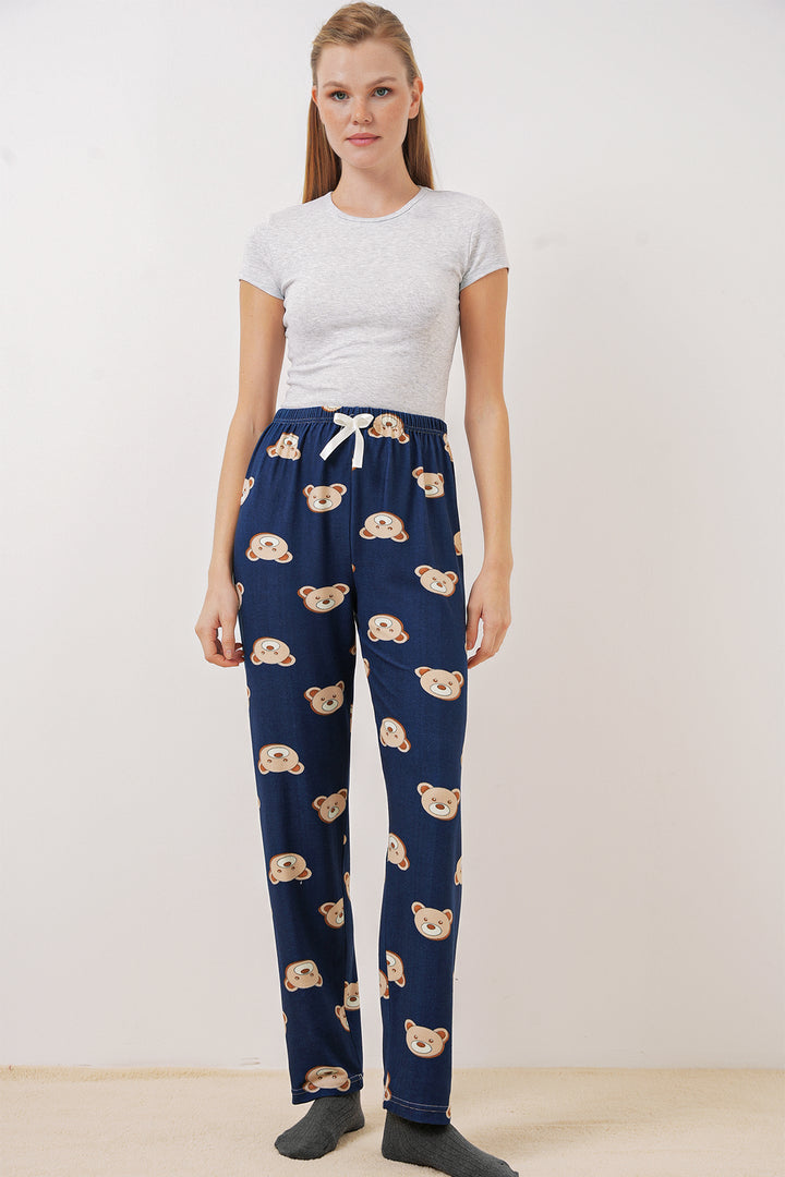 Bigdart 4323 Bas de pyjama à motifs - Bleu marine