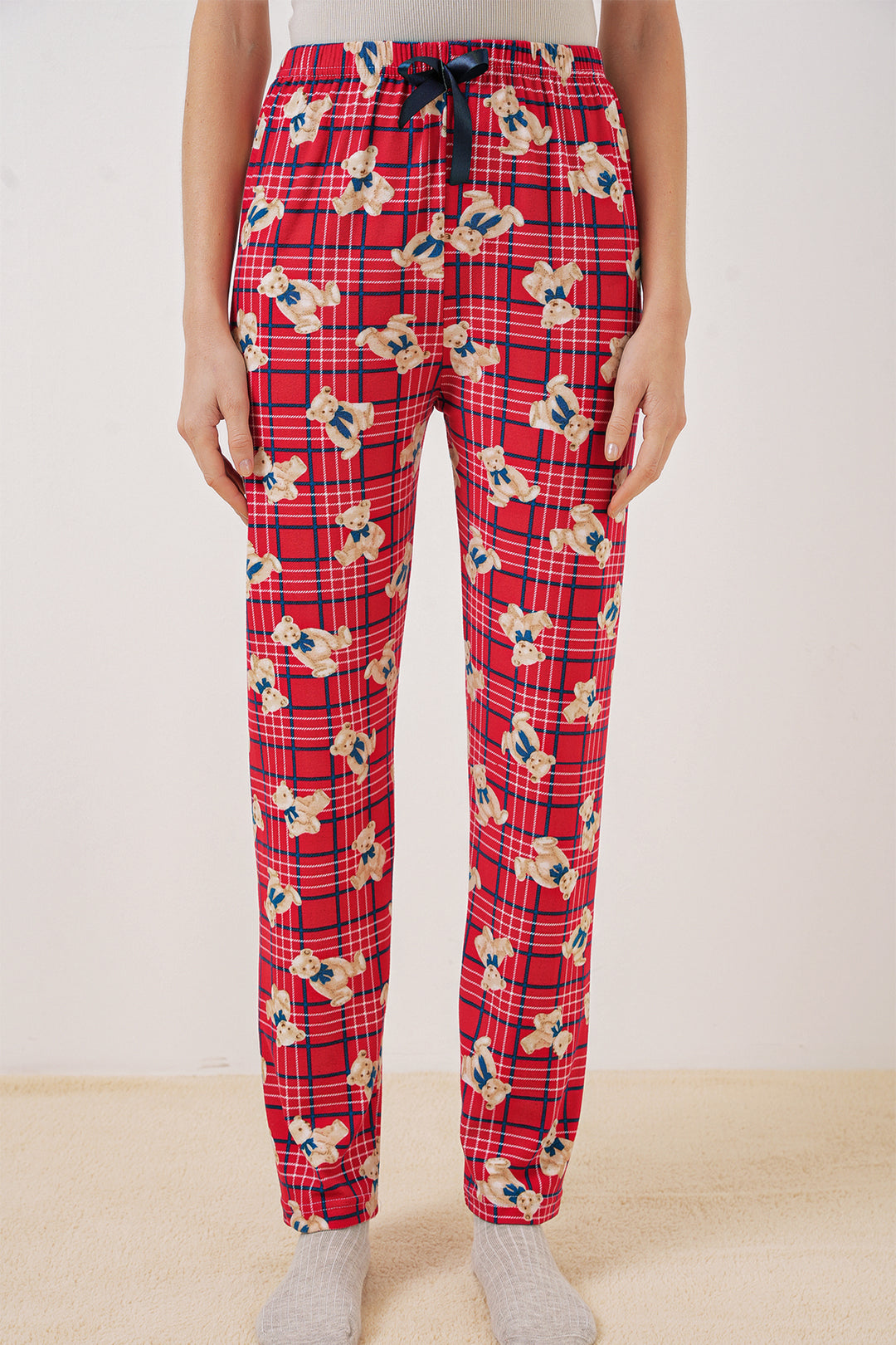 Bigdart 4323 Bas de pyjama à motifs - Rouge