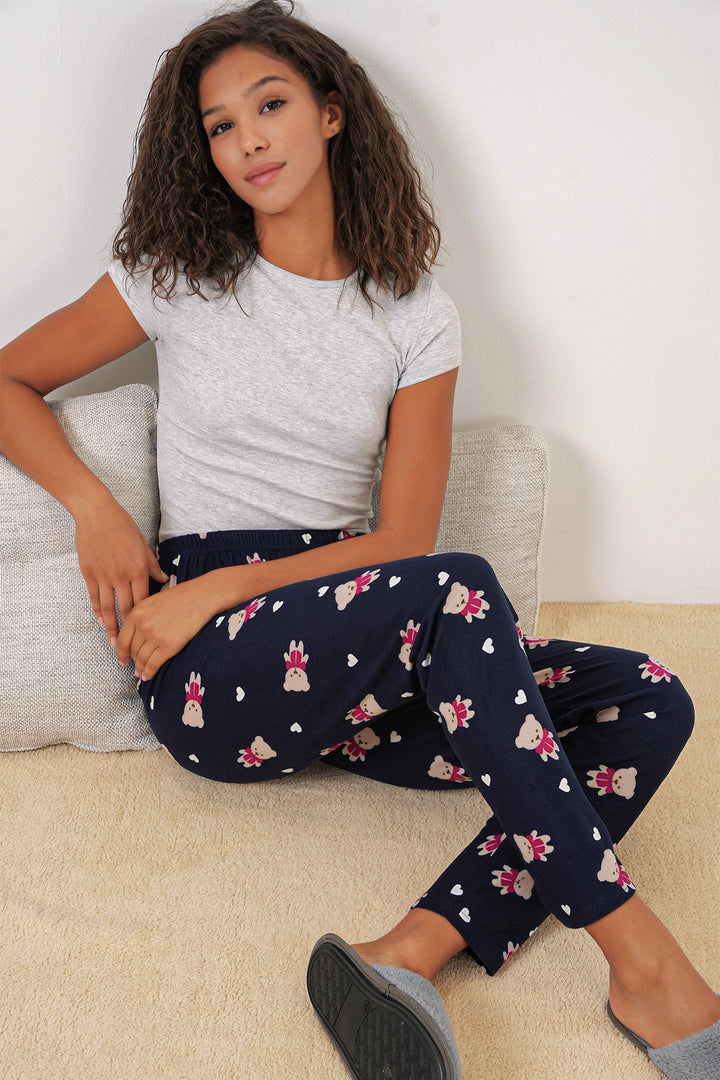 Bigdart 4323 Bas de pyjama à motifs - Bleu marine