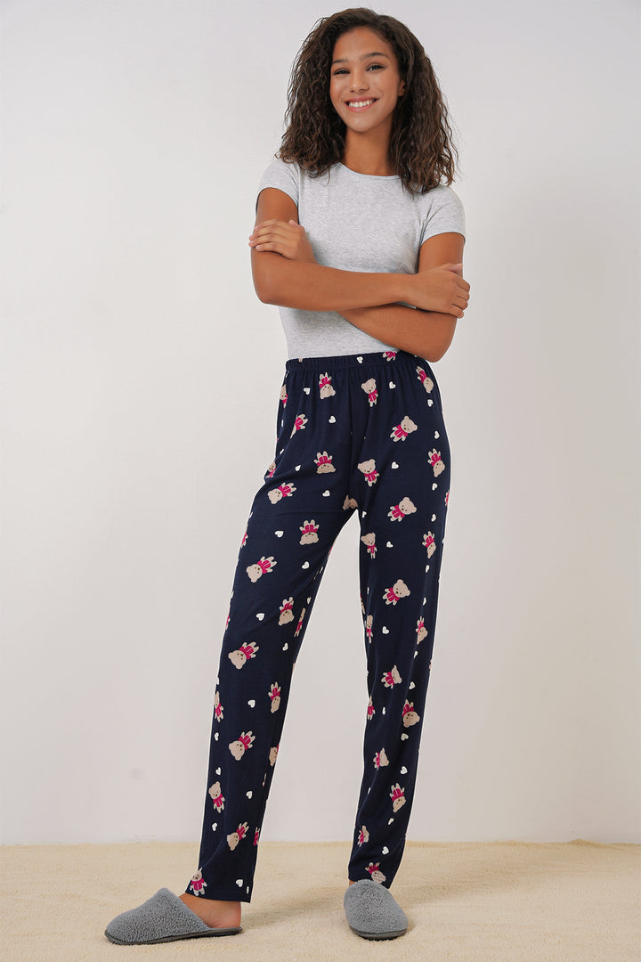 Bigdart 4323 Bas de pyjama à motifs - Bleu marine
