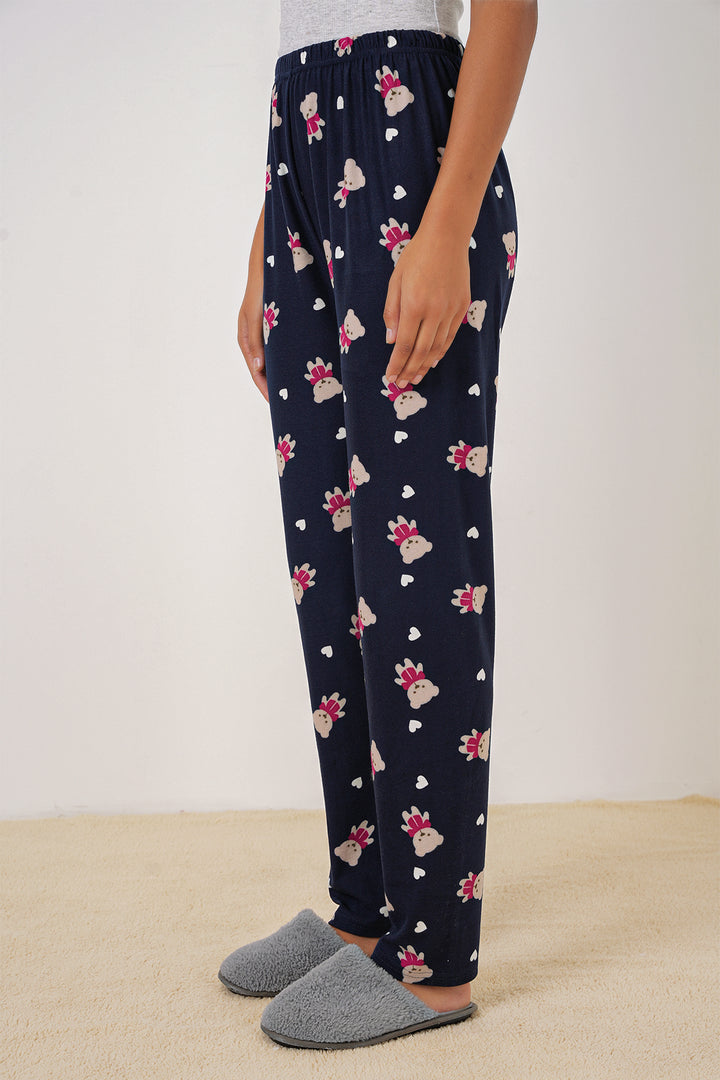 Bigdart 4323 Bas de pyjama à motifs - Bleu marine