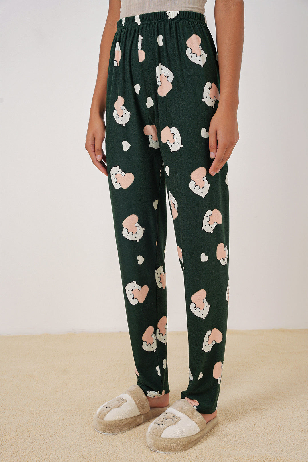 Bigdart 4323 Bas de pyjama à motifs - Vert émeraude