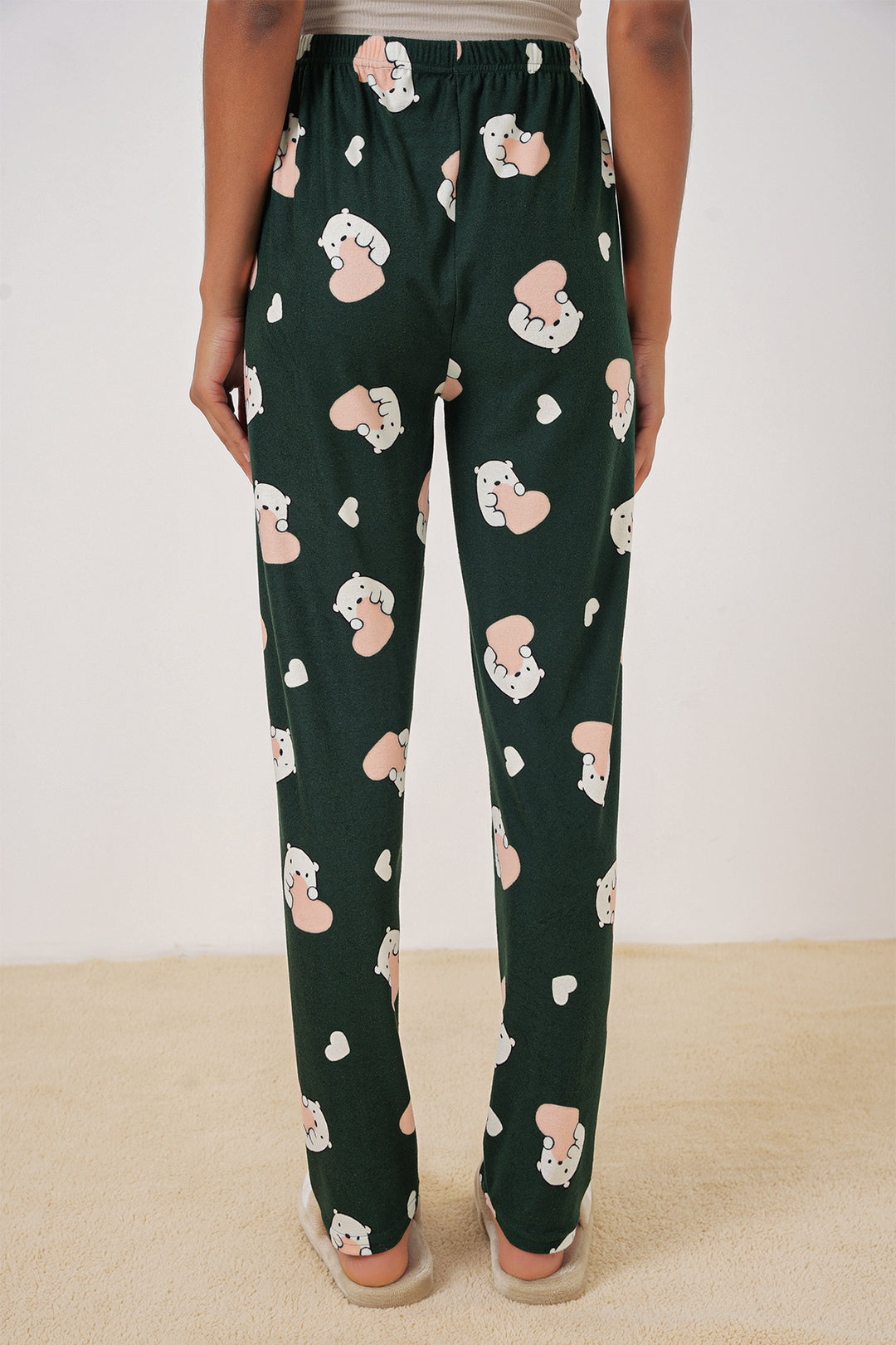 Bigdart 4323 Bas de pyjama à motifs - Vert émeraude