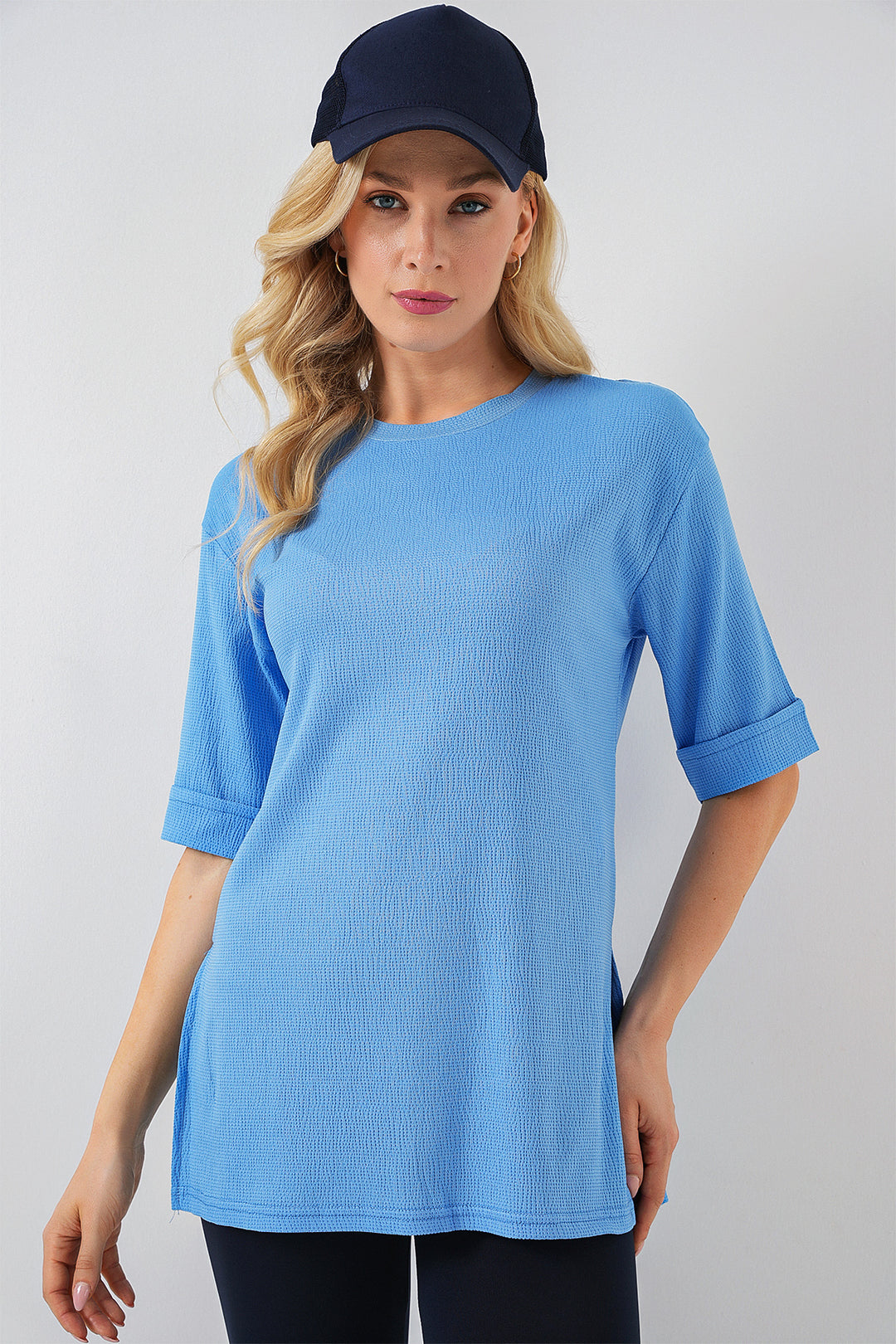 Bigdart T-shirt tricoté avec fente latérale 4332 - B.Bleu