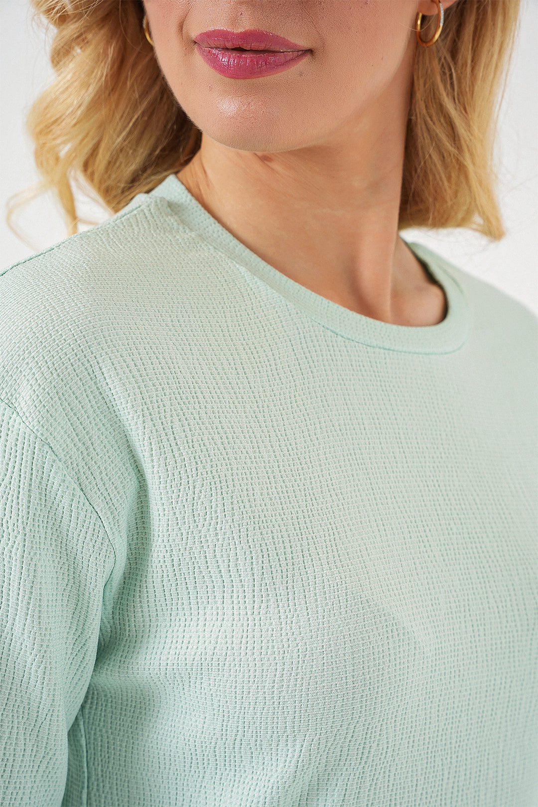 Bigdart T-shirt tricoté avec fente latérale 4332 - Menthe