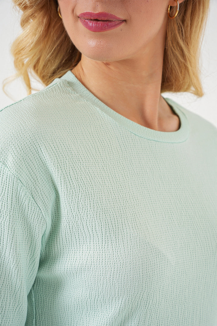 Bigdart T-shirt tricoté avec fente latérale 4332 - Menthe