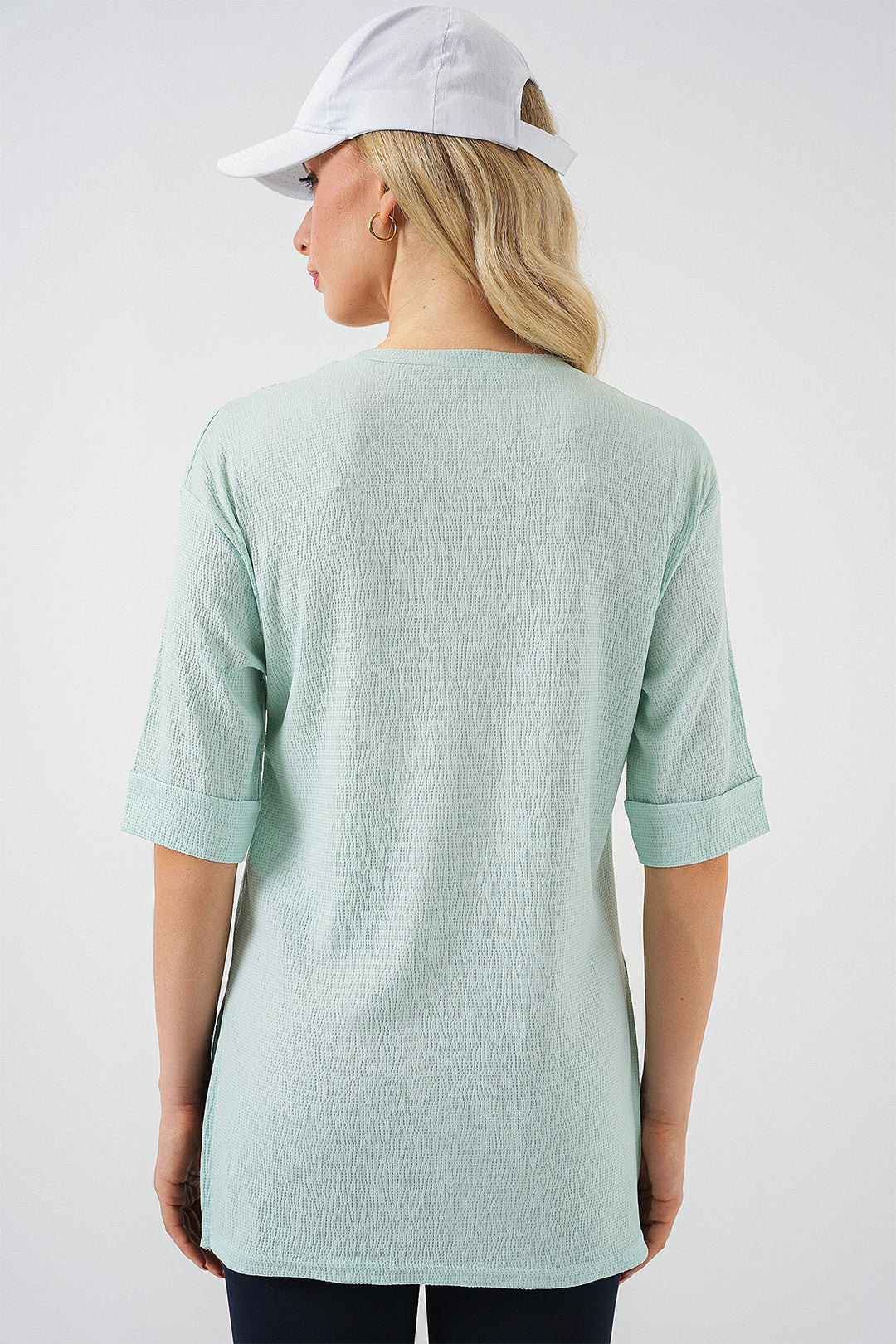 Bigdart T-shirt tricoté avec fente latérale 4332 - Menthe