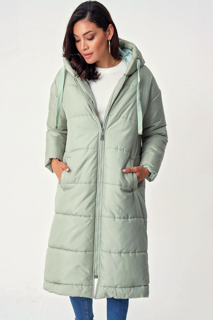 Bigdart 5120 Manteau long en duvet à capuche - Menthe