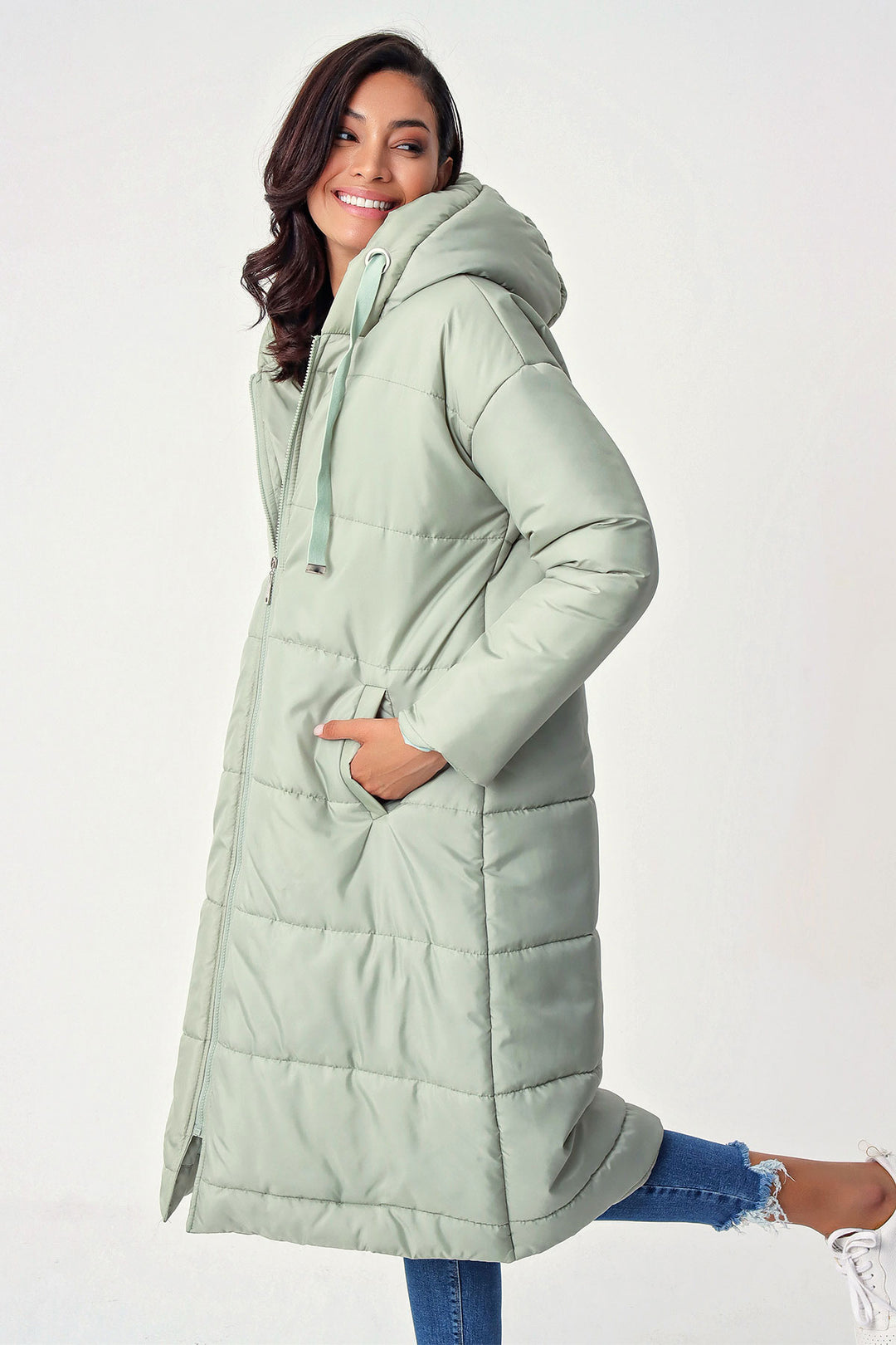 Bigdart 5120 Manteau long en duvet à capuche - Menthe