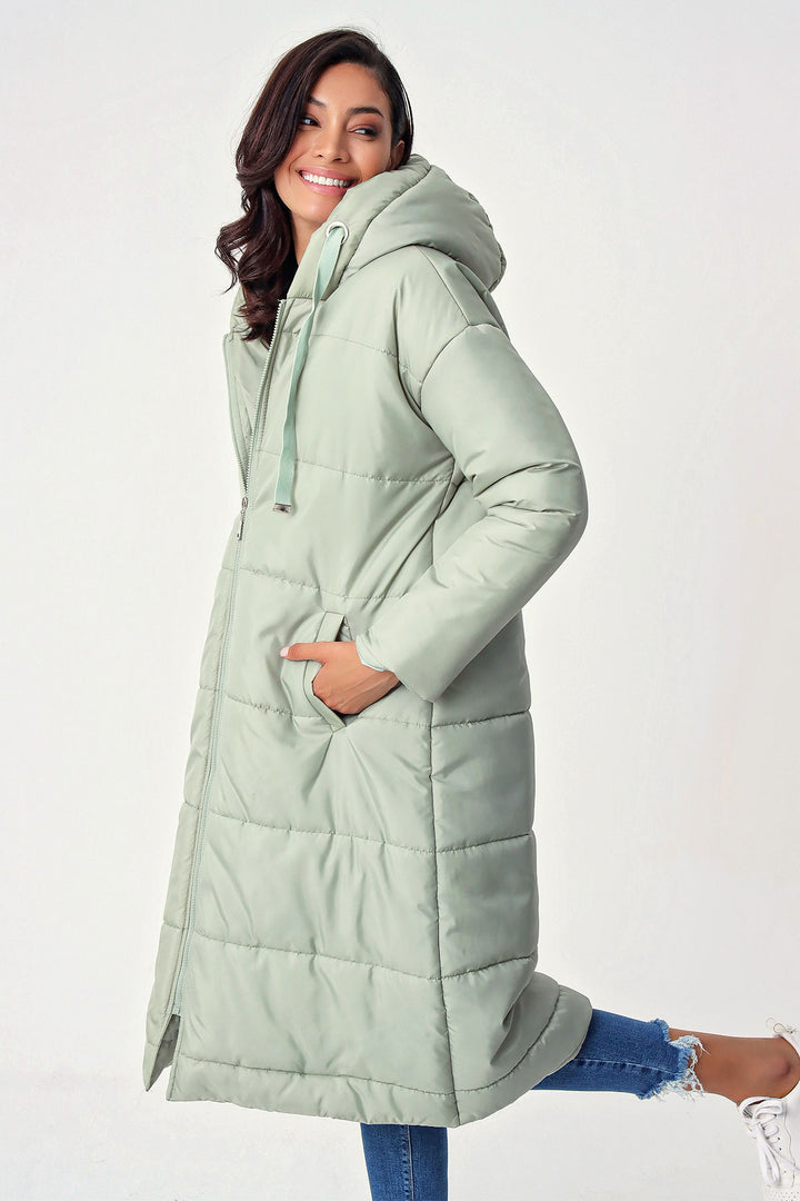 Bigdart 5120 Manteau long en duvet à capuche - Menthe