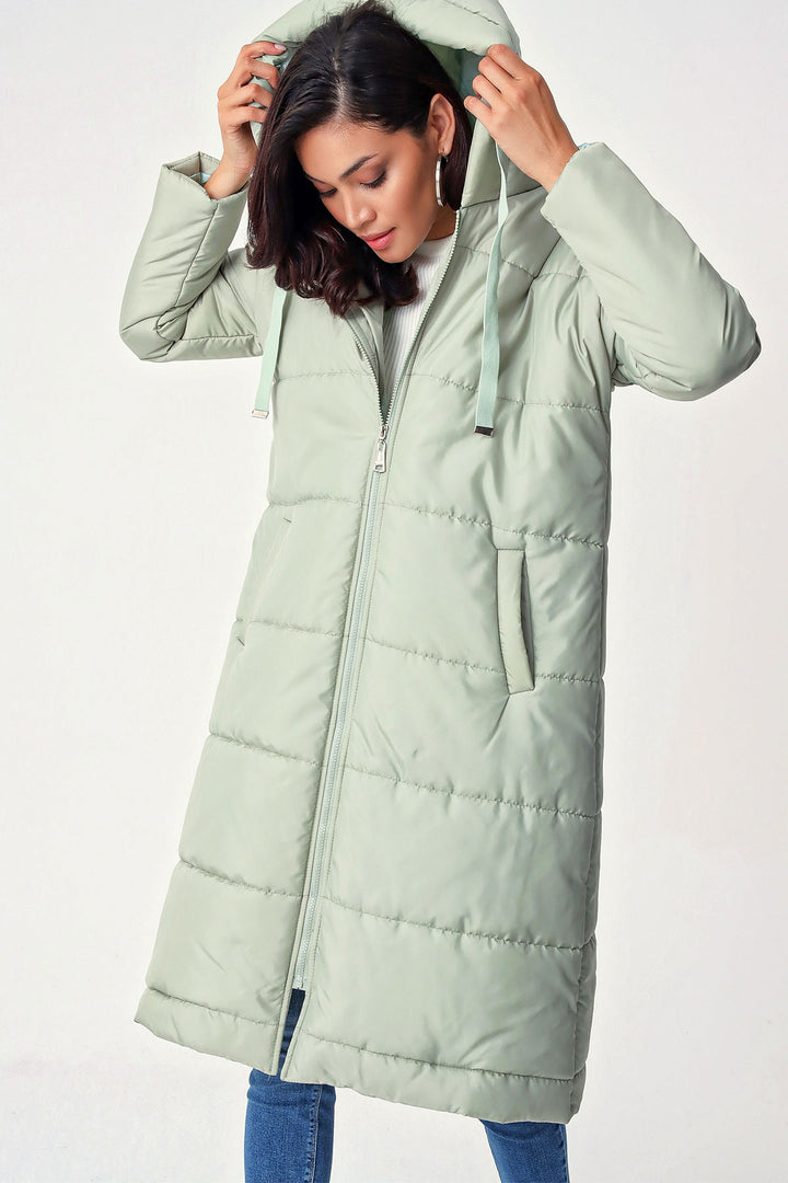 Bigdart 5120 Manteau long en duvet à capuche - Menthe