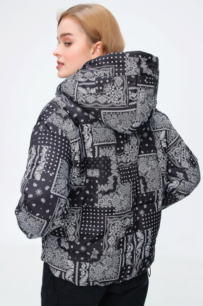 Bigdart 5125 Manteau en duvet à motifs - Noir - Noir - Noir - Blanc
