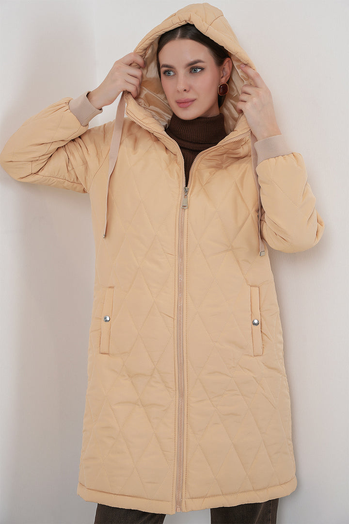 Bigdart 5138 Manteau long en duvet matelassé - Beige