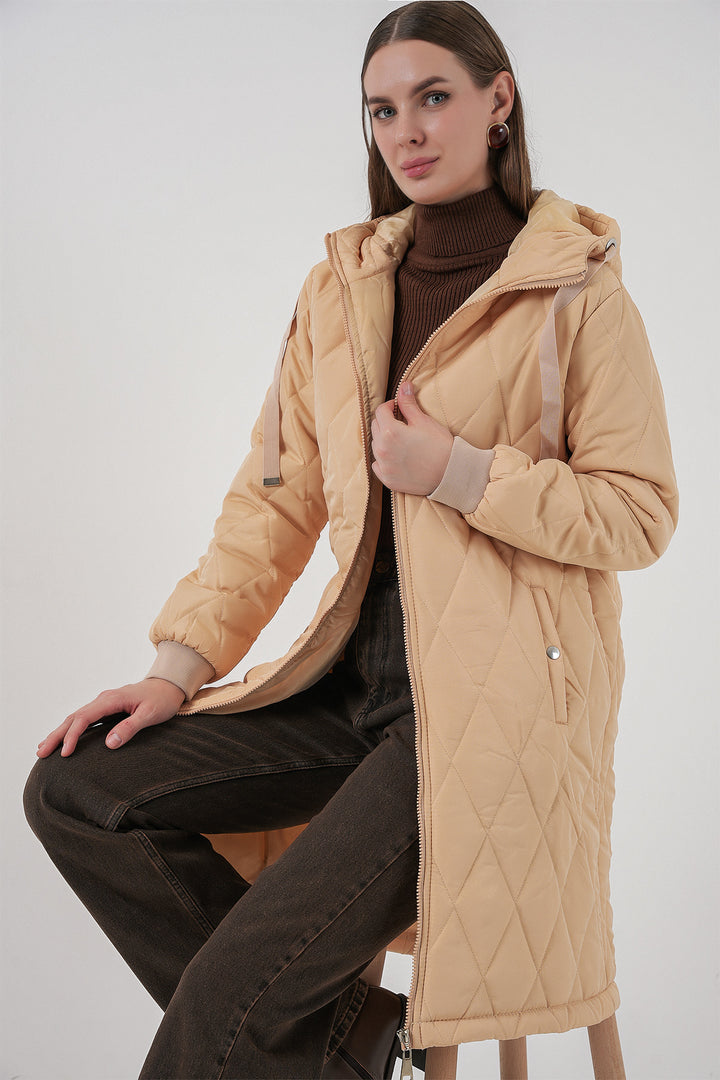 Bigdart 5138 Doudoune matelassée longue - Beige