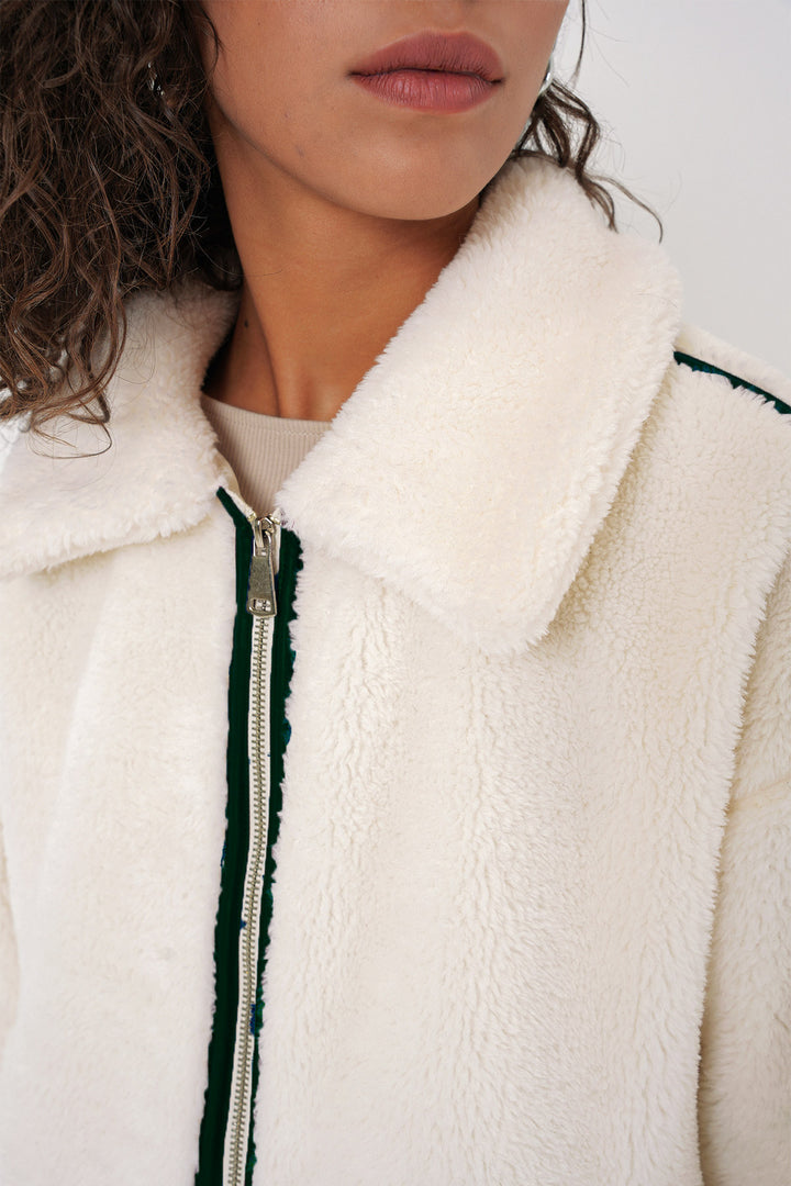 Bigdart 5173 Veste en peluche doublée - Écru