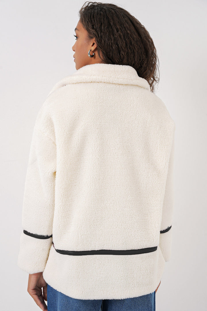 Bigdart 5173 Veste en peluche doublée - Écru