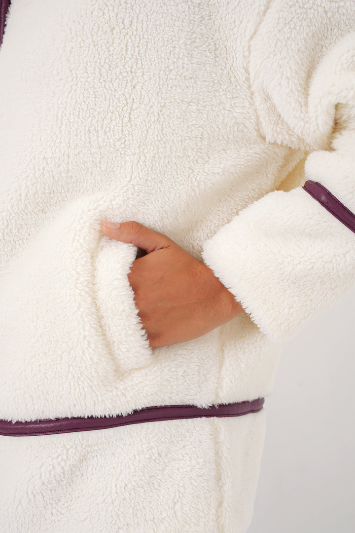 Bigdart Veste en peluche doublée 5173 - Prune