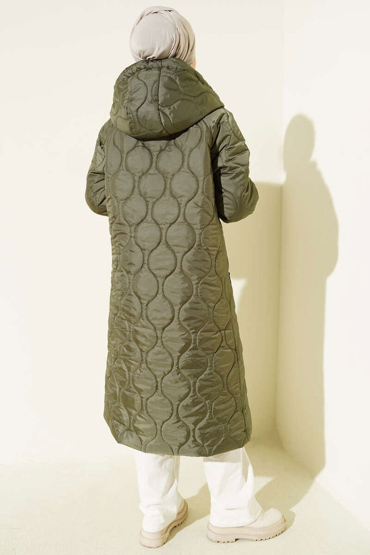 Bigdart Doudoune longue à capuche 5177 - Kaki
