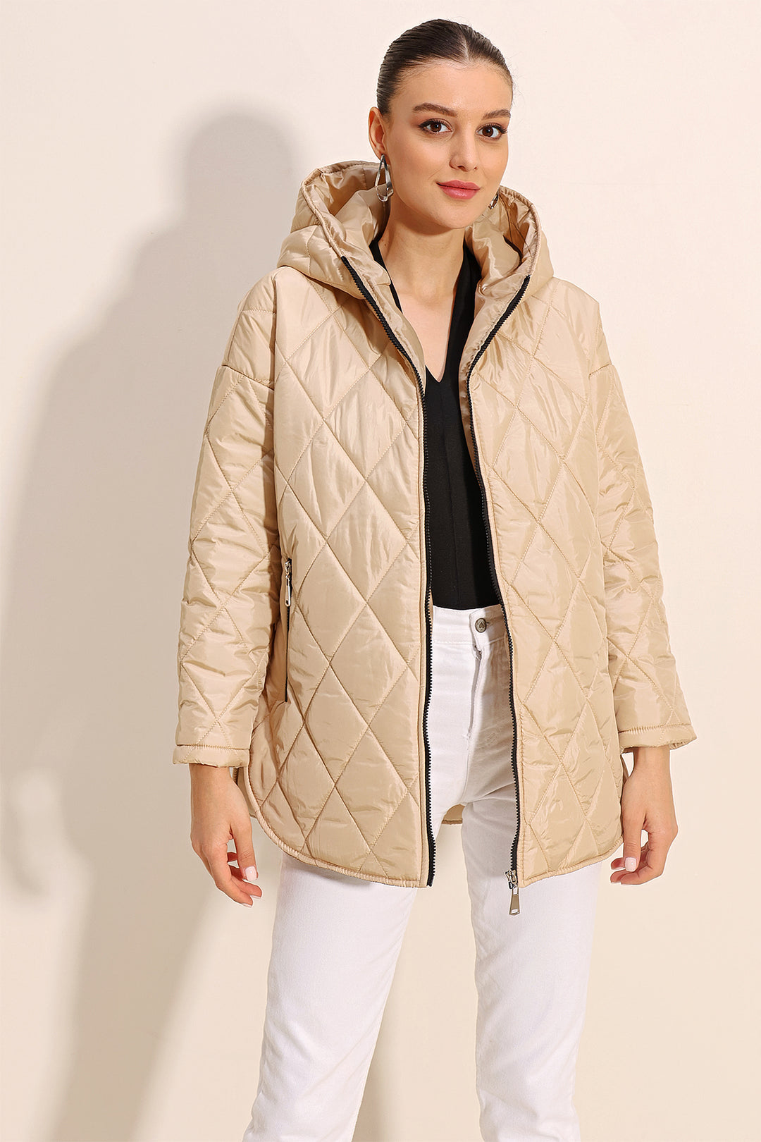 Bigdart 5181 Doudoune matelassée à capuche - Beige